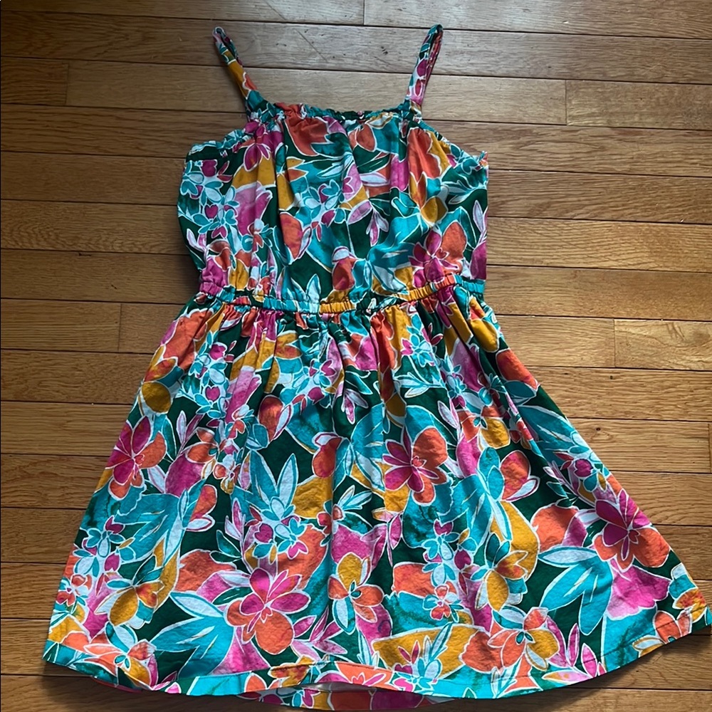 Carters Kid tropical floral spaghetti strap sundress dress